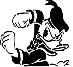 Donald Duck stencil 6