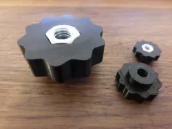 M3..M14 Nut Knobs (nut on rear side)
