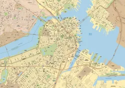 Map of Boston downtown
