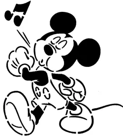 Mickey Mouse stencil 9