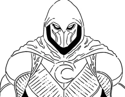 Moon Knight stencil 6
