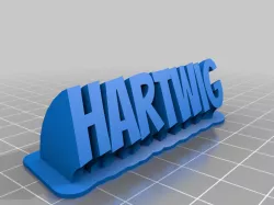 My Customized Sweeping 2-line name plate (text)