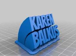 My Customized Sweeping 2-line name plate (text)