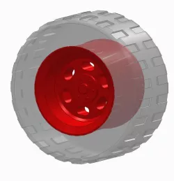 Playmobil Rad Wheel (Metallachse/metal axis) ø50mm