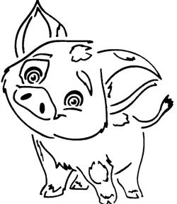 Pua the pig stencil 2