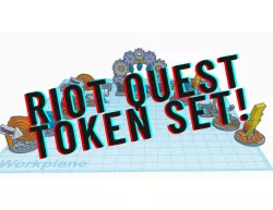 RIOT QUEST 3D TOKEN SET (BOUNTY TOKENS & SPAWN GATES)