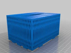 Tissuebox with sine wave pattern