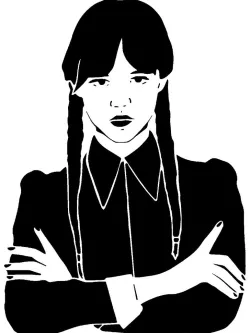 Wednesday Addams stencil 5