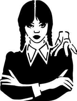 Wednesday Addams stencil 6