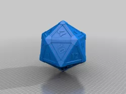 Custom D20 sharp edges