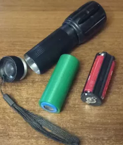 Flashlight 16340 battery adapter