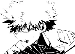 Katsuki Bakugo stencil 4