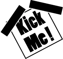 Kick Me stencil