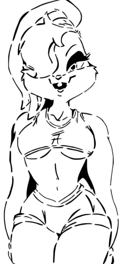 Lola Bunny stencil 4