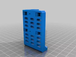 Modular Snap Together Raspberry Pegboard Deep Rail Mount