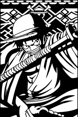 Monkey D. Luffy stencil 7