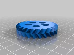 My Customized Parametric Slim Herringbone Gear Set With Embedded Setscrew And Helix Angle