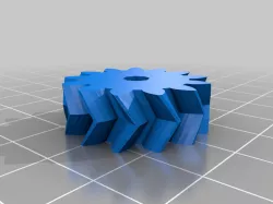 My Customized Parametric Slim Herringbone Gear Set With Embedded Setscrew And Helix Angle