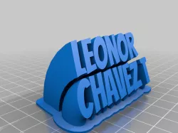 My Customized Sweeping 2-line name plate (text)