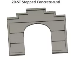 N Scale Stepped Top Single Track Tunnel Portal ...