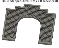 N Scale Stone Arch Single Track Tunnel Portal ...