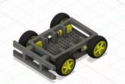 Parametric Arduino car DC motor with gearbox