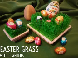 Printable Easter Grass with Planters