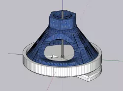 Thin material template follower for dremel with router attachment and 1/8 spiral cutter