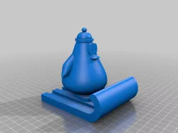 Toy penguin sledding