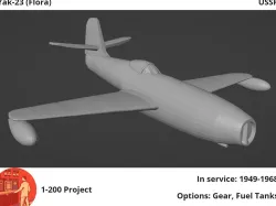 Yak-23 (Flora) in 1-200