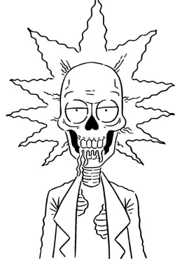 Zombie Rick stencil