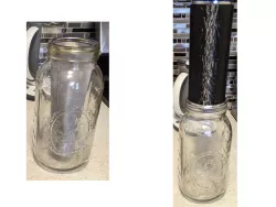 Cold brew coffee filter adapter for wide mouth mason jars