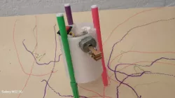 drawing robot powered by a dc motor