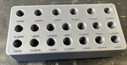 Drill Index for Metric Reduced Shank (1/2") drill bits