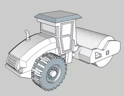 Drum Vibratory Soil Compactor (Scale 1:100)