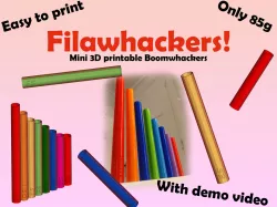 Filawhackers: mini 3D printable Boomwhackers