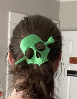 Human Skull Hair Pin