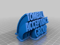 My Customized Sweeping 2-line name plate (text)