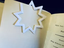 Nine Pointed Star Baha’i Bookmark or Paperclip