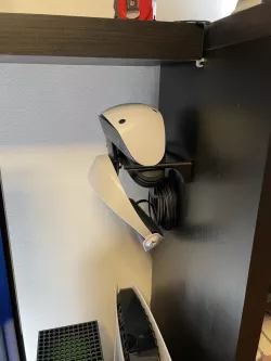 PSVR2 HMD hanger with cable holder