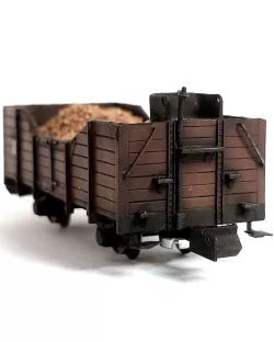 TTm and H0m scale, 1000mm narrow gauge open freight car / gondola