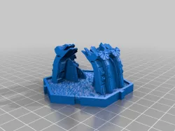 Warhammer 40K Hex Tiles - Crashed Ship Tiles 