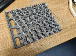 8x8x8 3mm LED cube layer soldering jig