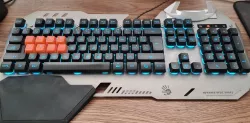 Bloody keyboard inset phone/tablet stand