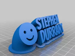 My Customized Sweeping 2-line name plate Stephen