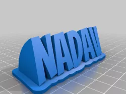 My Customized Sweeping 2-line name plate (text)