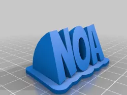 My Customized Sweeping 2-line name plate (text)