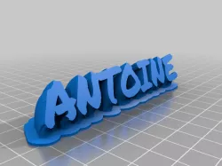 My Customized Sweeping 2-line name plate (text)