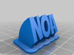 My Customized Sweeping 2-line name plate (text)