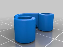 Simple headphone stand built from printed parts and wooden pins